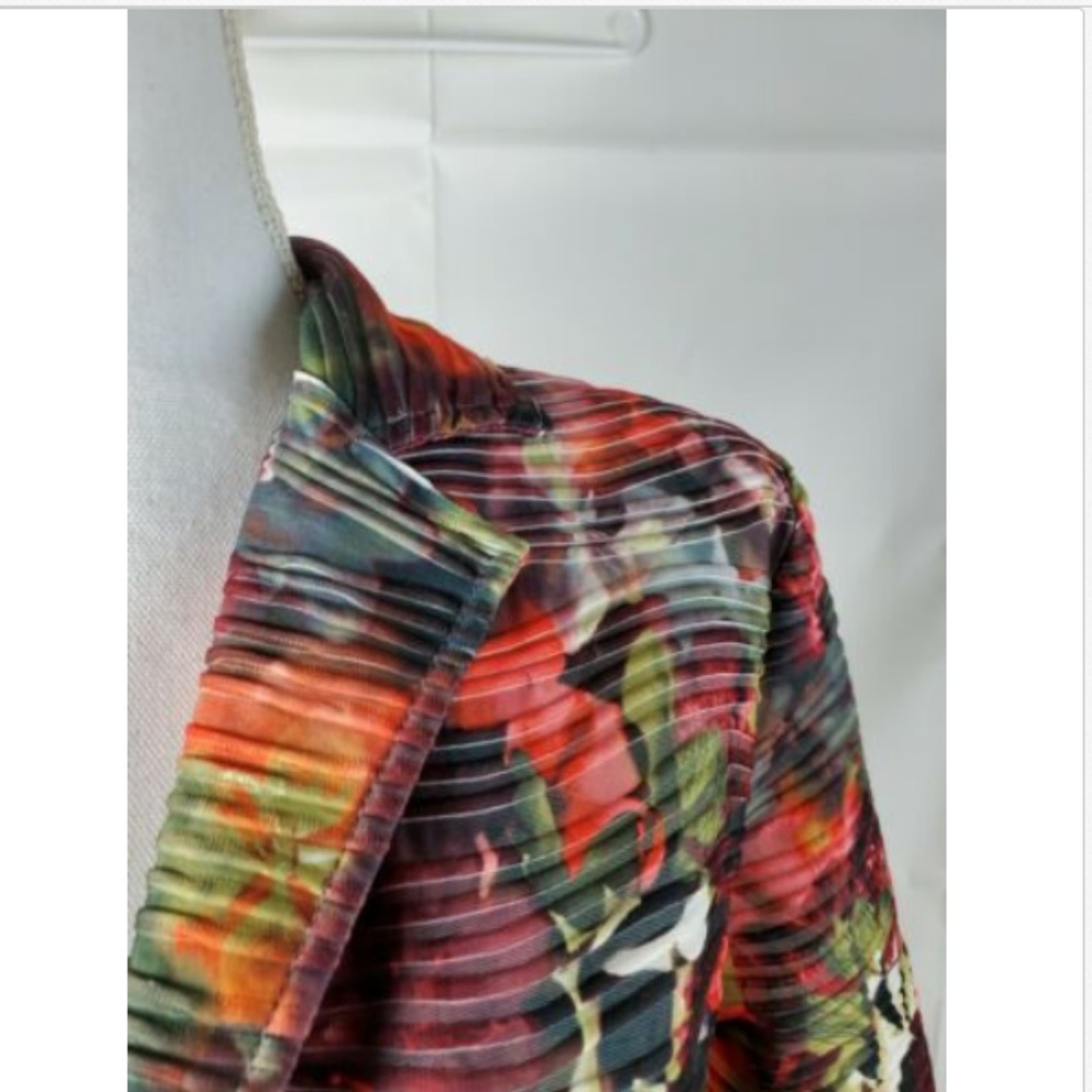 Erin London Small Red Floral Blazer Jacket - Picture 3 of 7